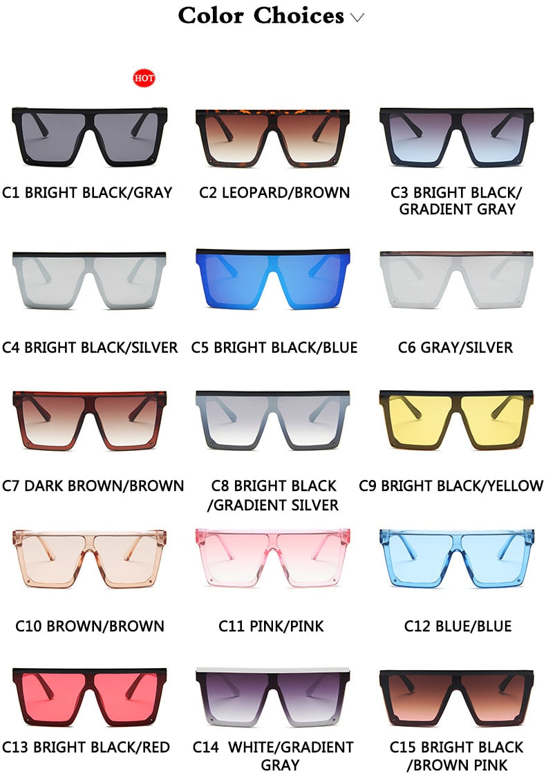 2023 Chic Vintage Flat-Top Sunglasses