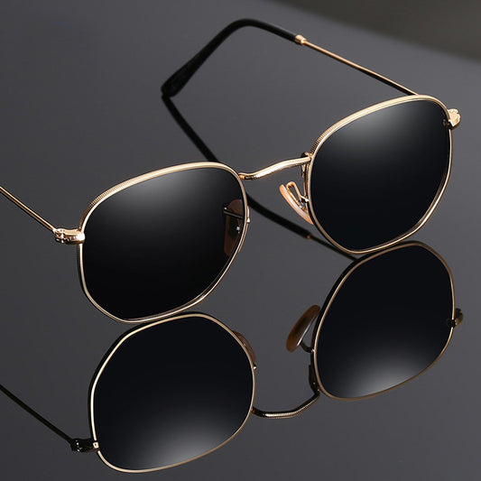 Vintage Designer Hexagonal Sunglasses