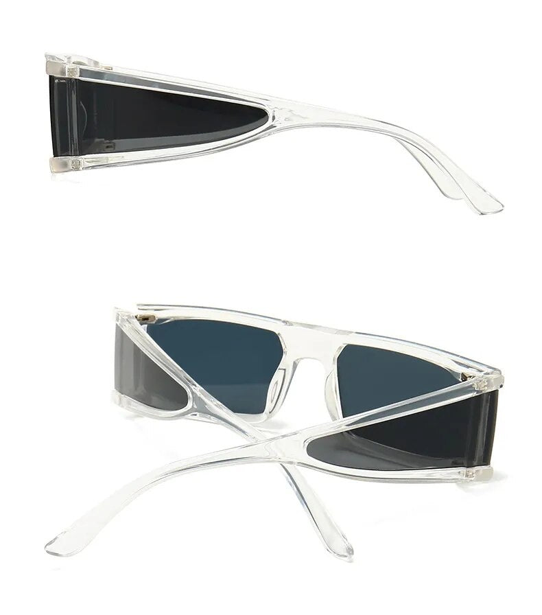 Rectangle Women Fashion Retro Mirror Sunglasses
