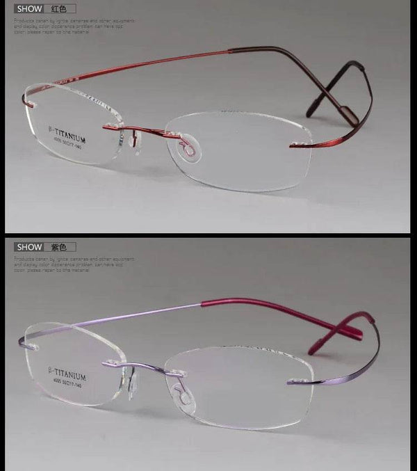 Titanium Unisex Rimless Optical Frame - SunglassesMart