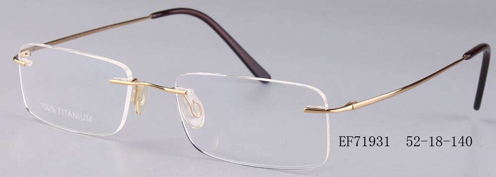 Rimless Glasses Man Points Women Titanium Optical Frames