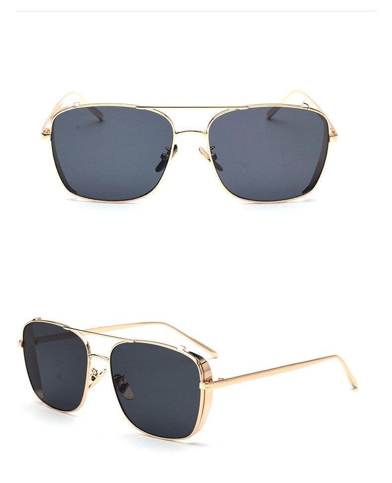 New Metal Alloy Square Sunglasses