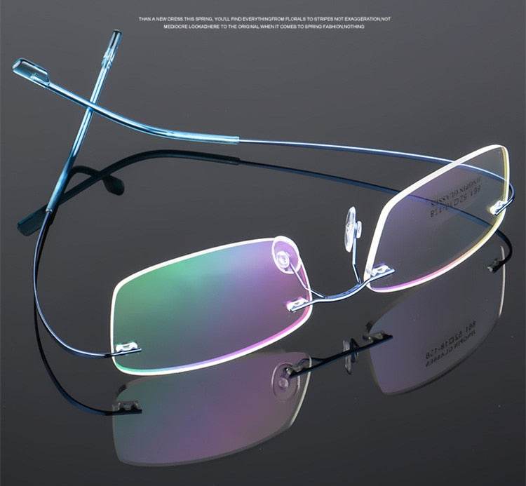 Rimless Titanium Glasses Frames Flexible Optical Frame