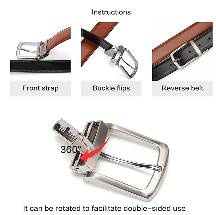 Men's Genuine Leather Reversible Belt