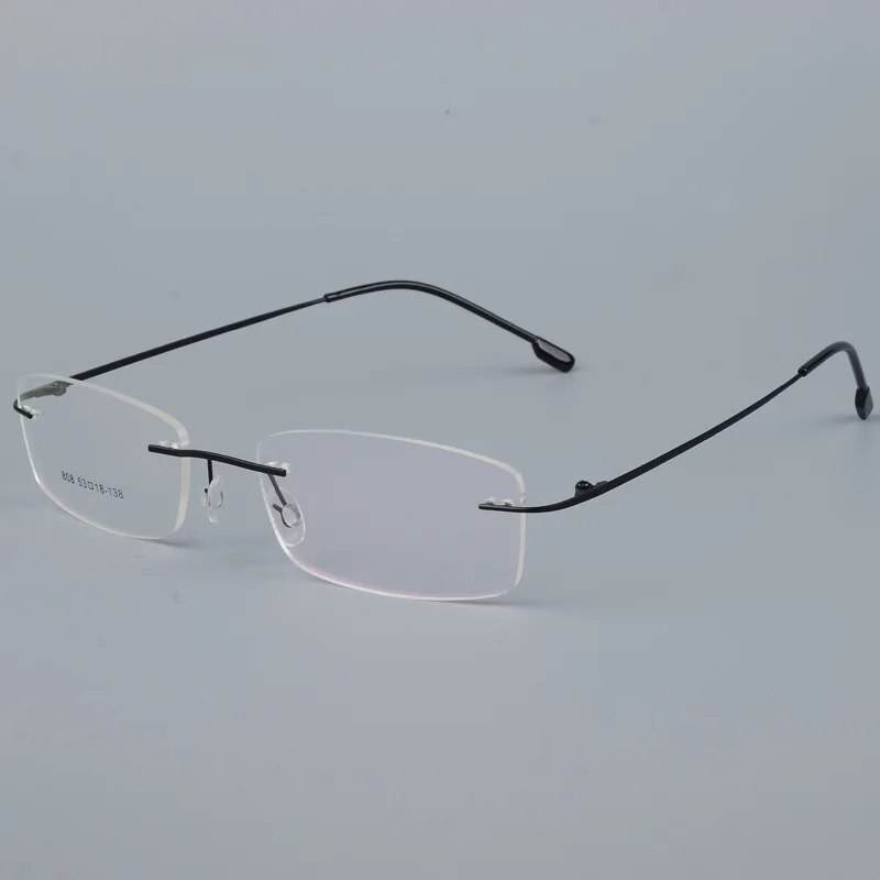 Titanium Alloy Rimless Glasses Frame for Men - SunglassesMart