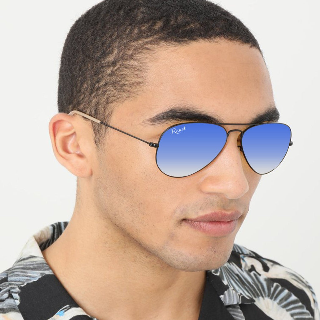 Pilot Blue Gradient Sunglasses