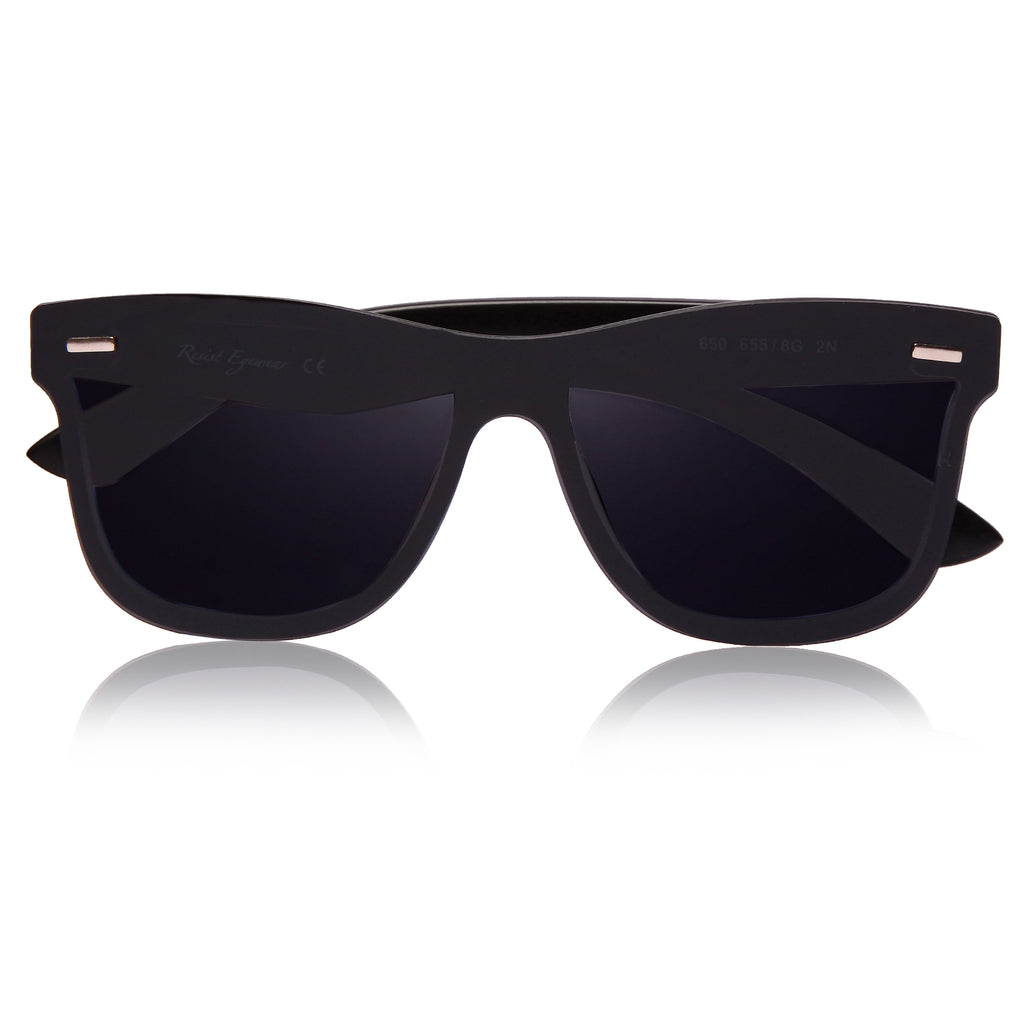 Amazon.com: Oversize Flat Top Shield Exposed Lens Reflective Color Mirror  Sunglasses Black Blue : Clothing, Shoes & Jewelry