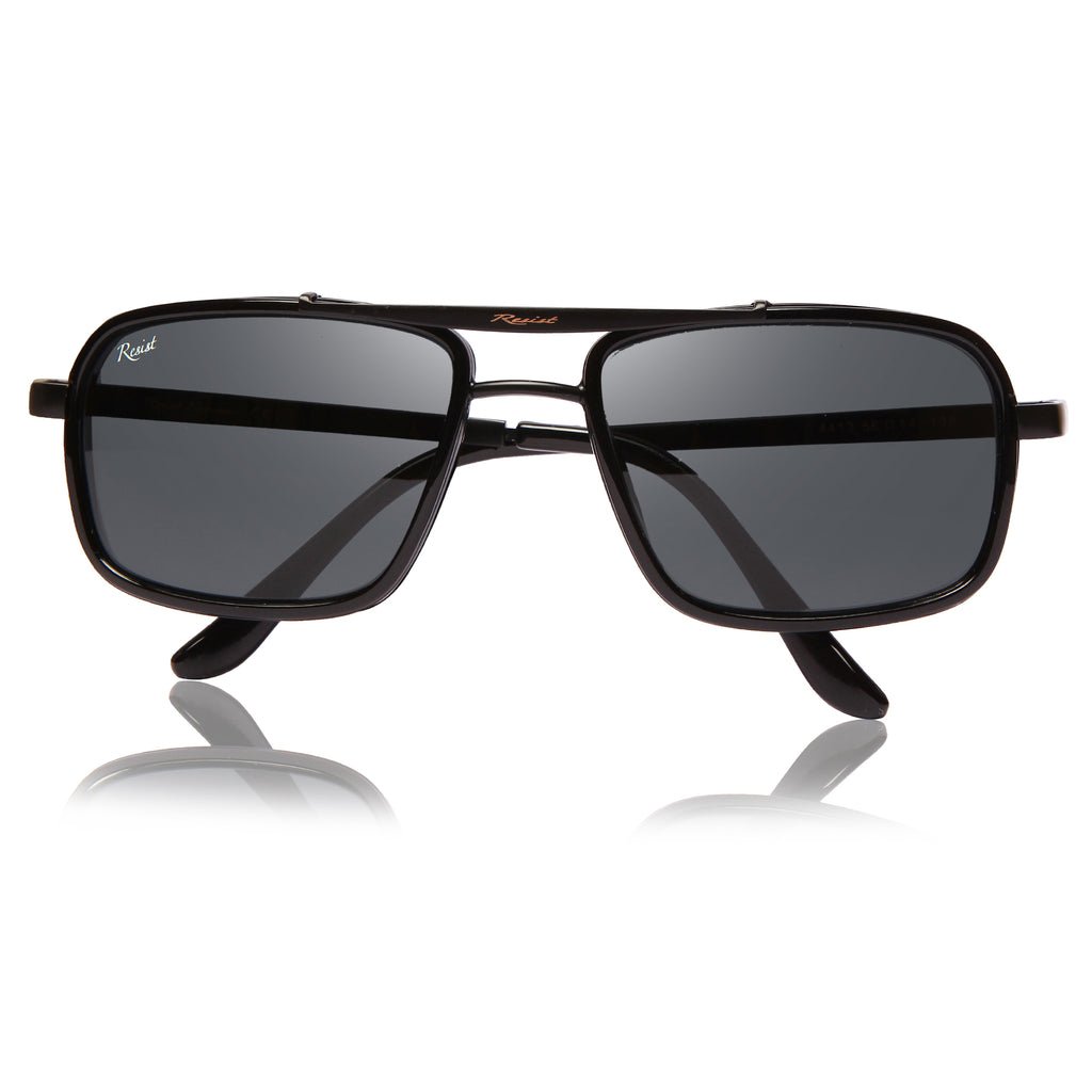 Black Wraparound Rectangular Vintage Sunglasses - Keane – Sunglass Museum