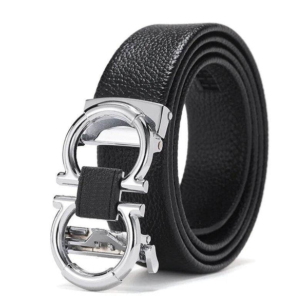 Fashionable Men's Automatic Buckle Business Leather Belt - SunglassesMart