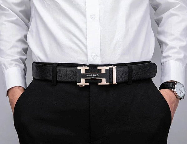 Buy Designer Automatic Buckle Leather Belt For Men - SunglassesMart