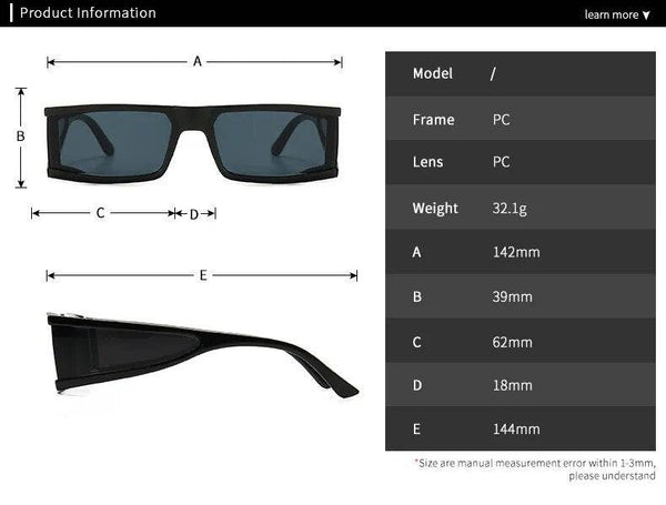Rectangle Women Fashion Retro Mirror Sunglasses - SunglassesMart