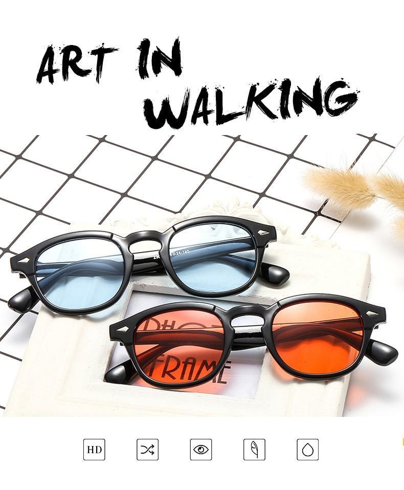 Johnny Depp Oval Sunglasses For Men -Sunglassesmart