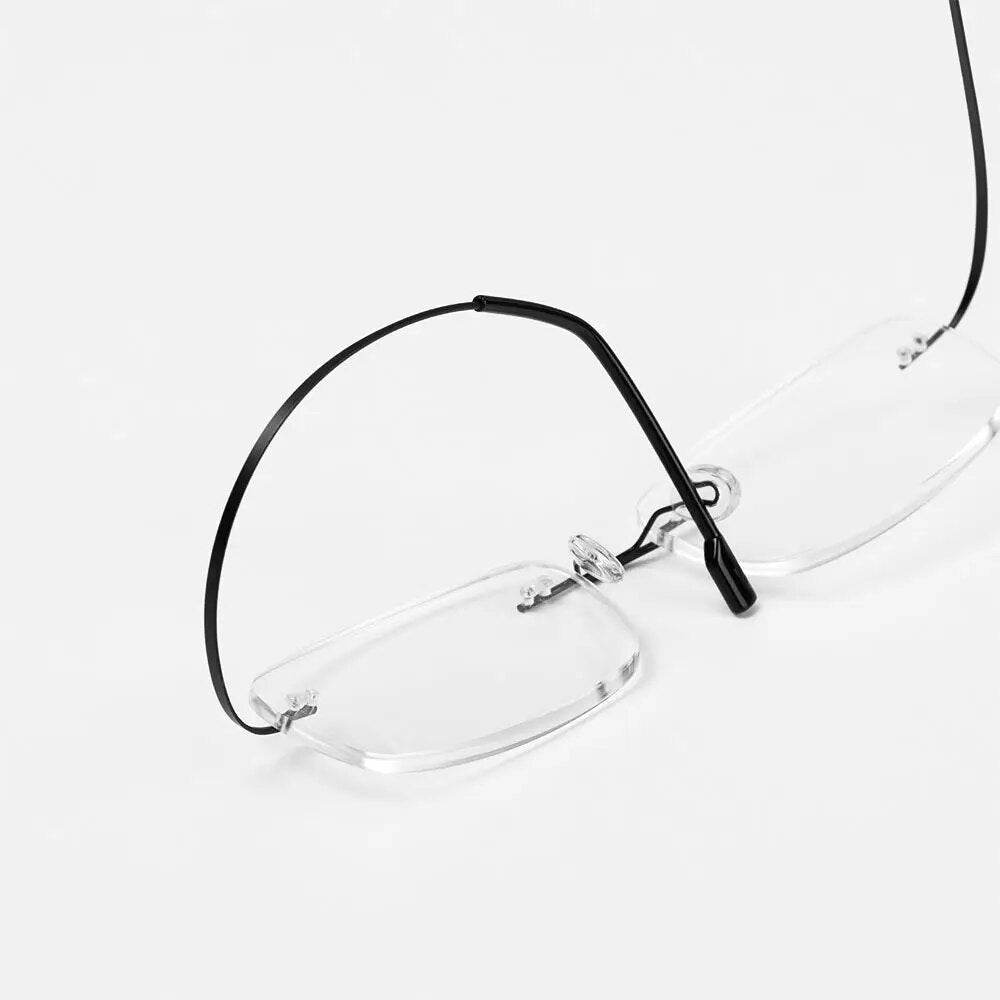 Titanium Alloy Rimless Glasses Frame for Men - SunglassesMart
