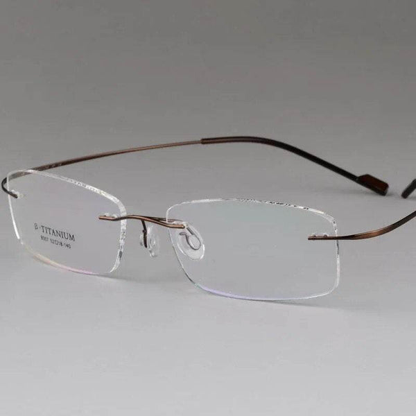Titanium Unisex Rimless Optical Frame - SunglassesMart