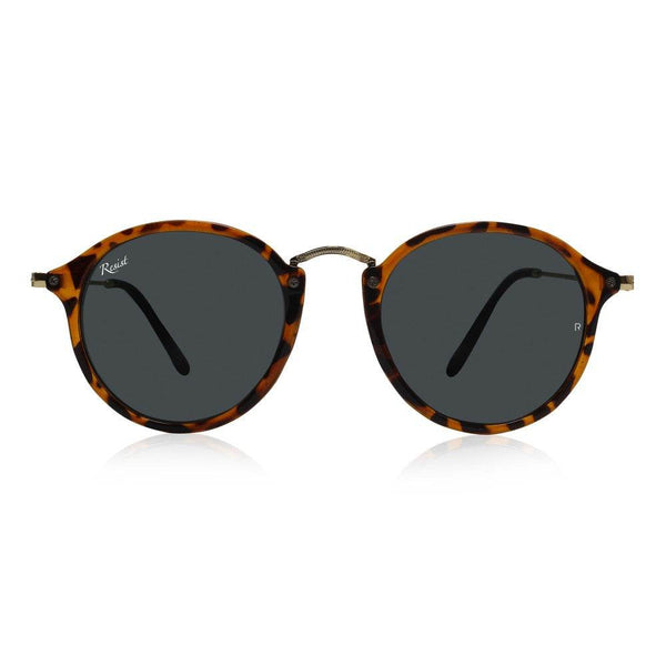 Leopard Print Round Sunglasses - SunglassesMart