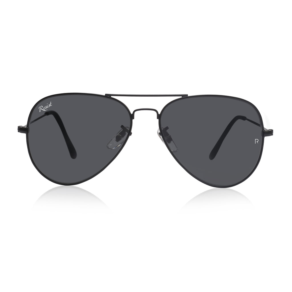 Black designer sale aviator sunglasses