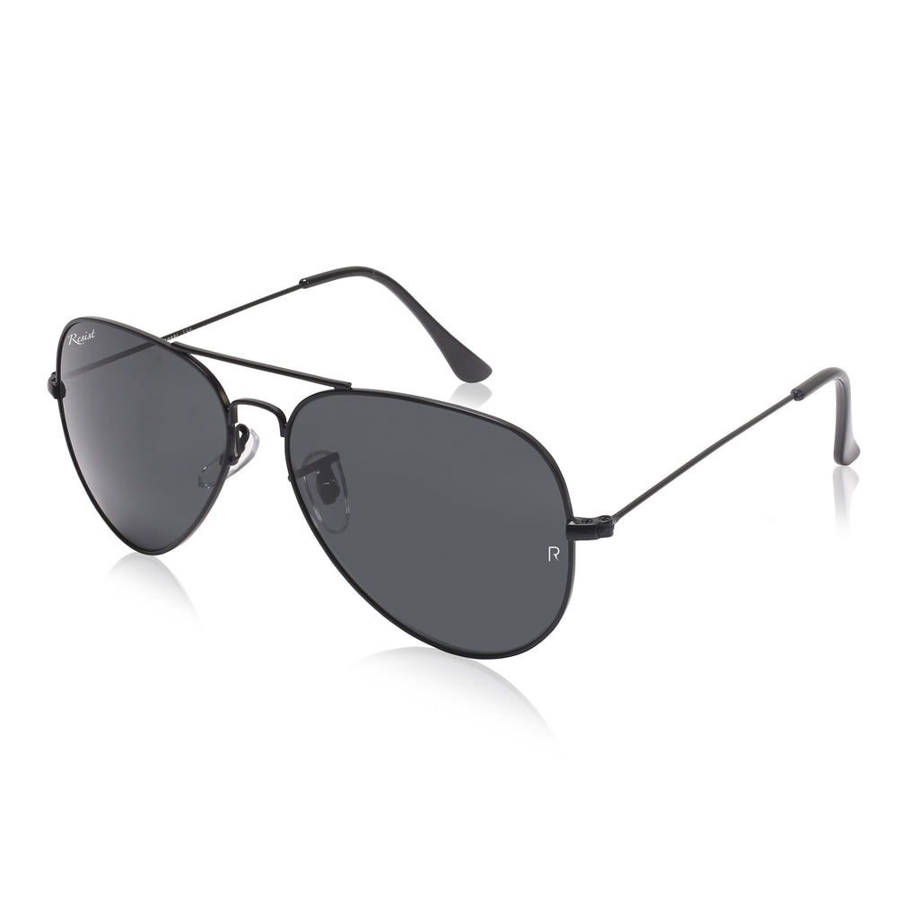 Designer black aviator store sunglasses