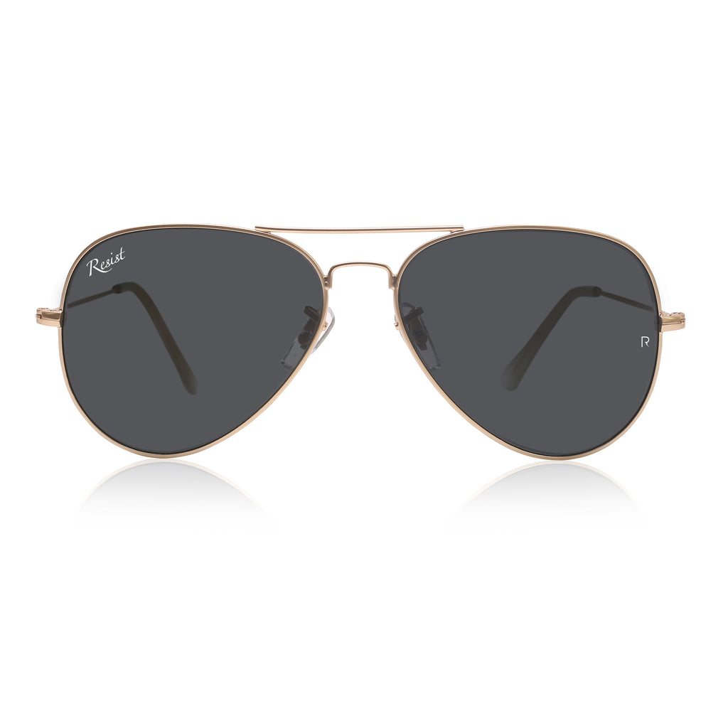 Designer black aviator store sunglasses