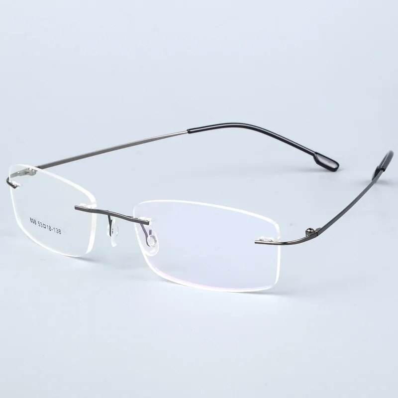Titanium Alloy Rimless Glasses Frame for Men - SunglassesMart
