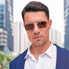 Benjamin Rectangle Retro Sunglasses - SunglassesMart