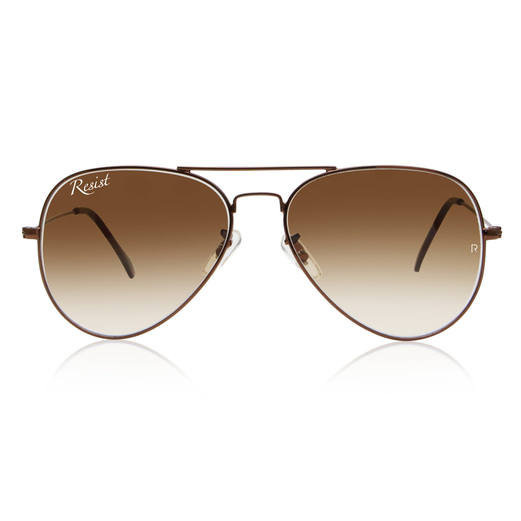 Buy Designer Brown Gradient aviator Sunglasses For Men-SunglassesMart