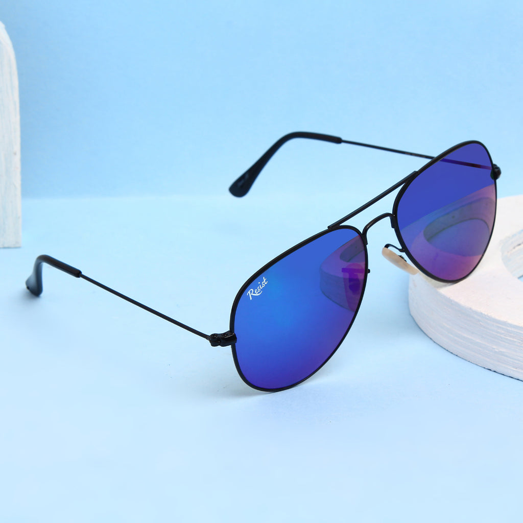 Buy Designer Black Blue Reflector Sunglasses For Men Women-SunglassesMart