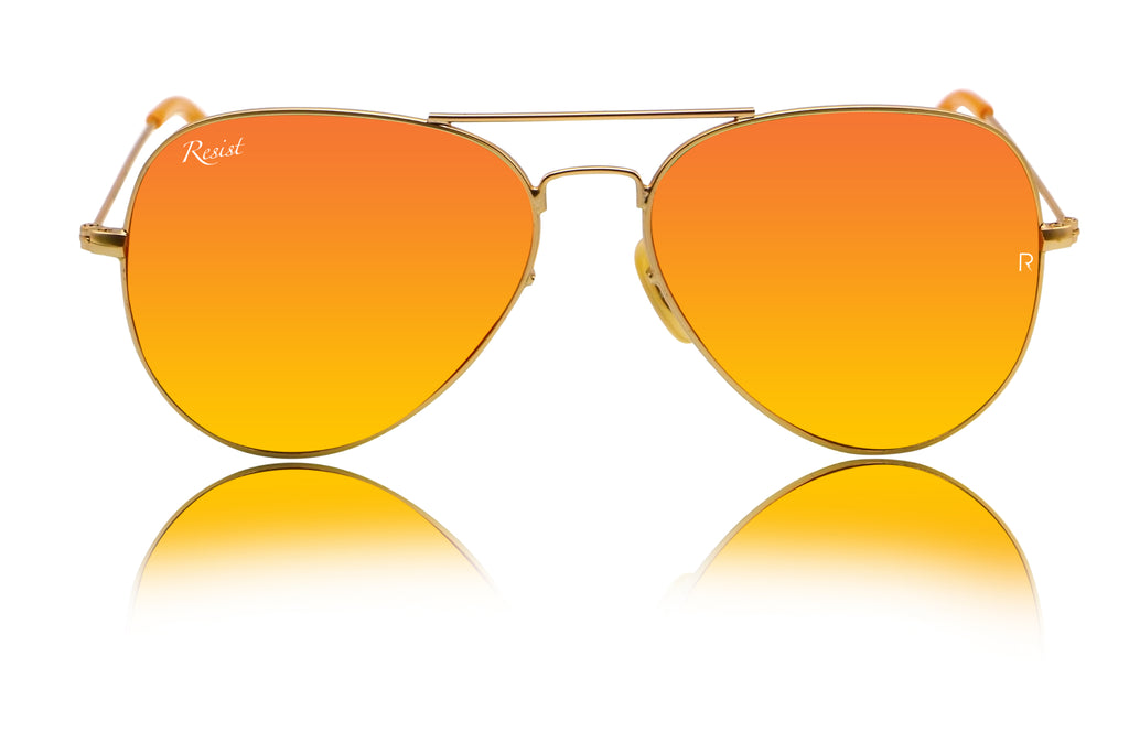 Buy Designer Orange Mercury Mirrored Aviator Sunglasses For Women-SunglassesMart