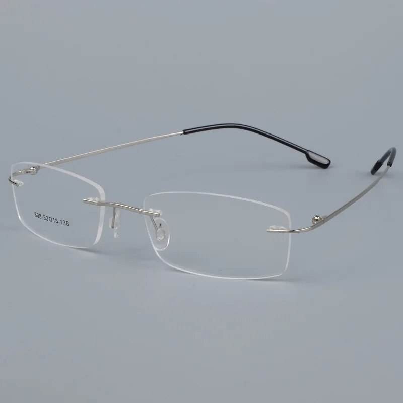 Titanium Alloy Rimless Glasses Frame for Men - SunglassesMart