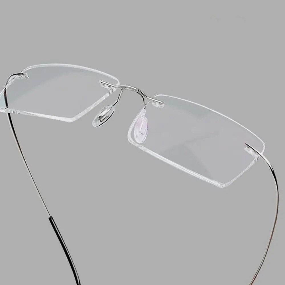 Titanium Alloy Rimless Glasses Frame for Men - SunglassesMart