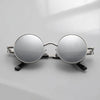 Steampunk Silver Mirror Round Metal Sunglasses - SunglassesMart