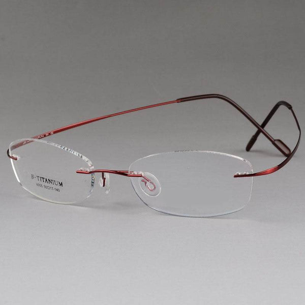 Titanium Unisex Rimless Optical Frame - SunglassesMart