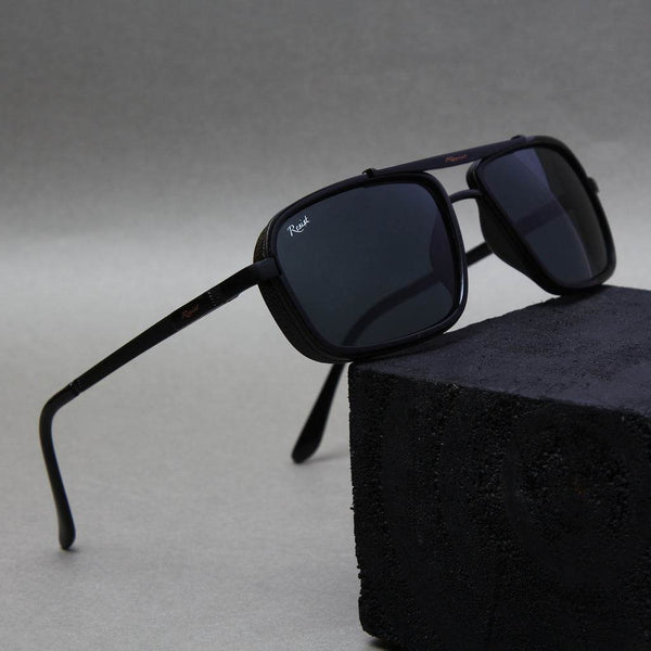 Vintage Black Rectangle Sunglasses - SunglassesMart