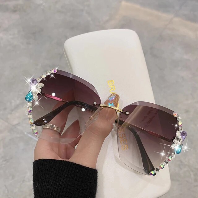 Sparkling Diva Irregular Diamond Sunglasses