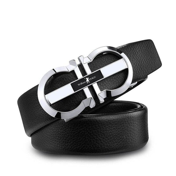Designer Automatic Buckle Leather Belt - SunglassesMart