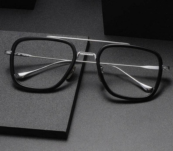 Retro Frame Vintage Square Prescription Eyeglasses - SunglassesMart