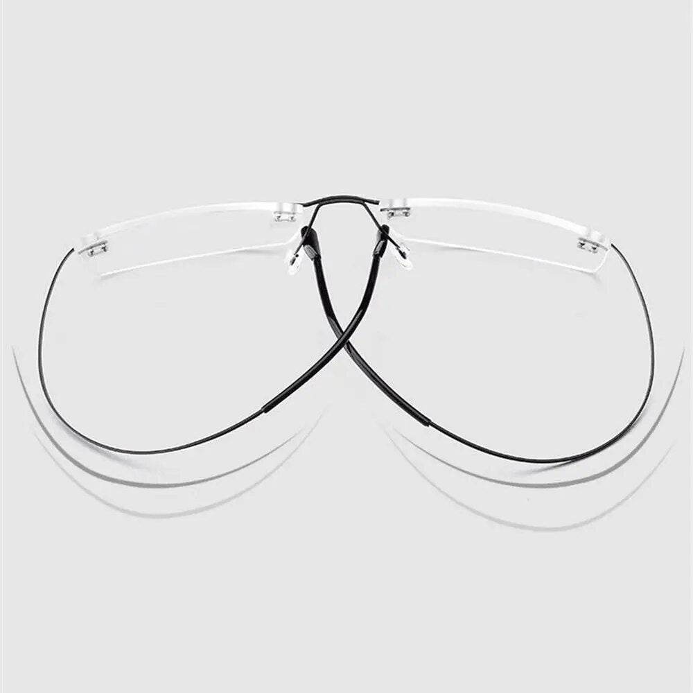 Titanium Alloy Rimless Glasses Frame for Men - SunglassesMart