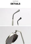 Steampunk Silver Mirror Round Metal Sunglasses - SunglassesMart