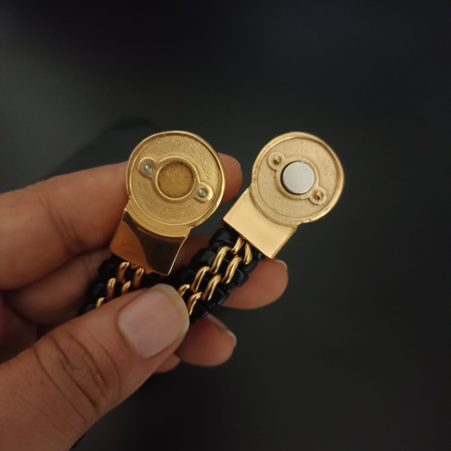 New Shree Ganesh Devotional Gold Bracelet For Men-