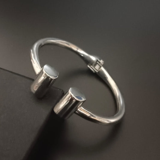 Newl Silver cuff Kada Bracelet For Men Girl-Sunglassesmart