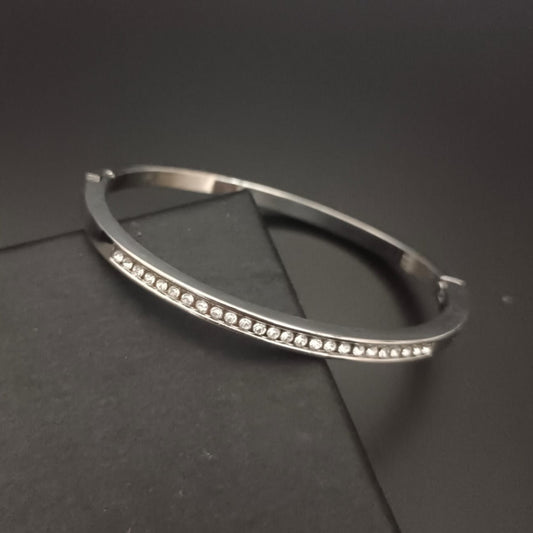 New Diamond Silver Bangle Design Kada Bracelet For Women and Girl-Sunglassesmart