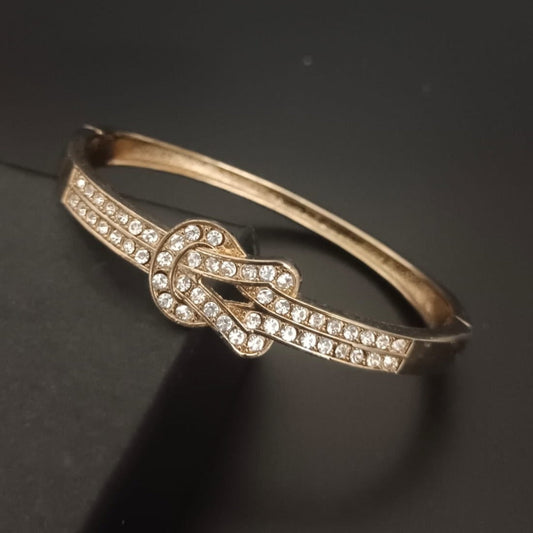 New Golden Knot Design Diamond Gold Bracelet For Women and Girl-Sunglassesmart
