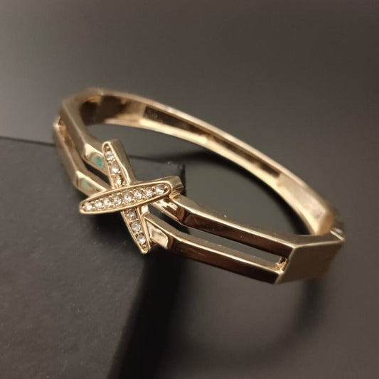 New Golden Polygon Style Design Diamond Bracelet For Women and Girl