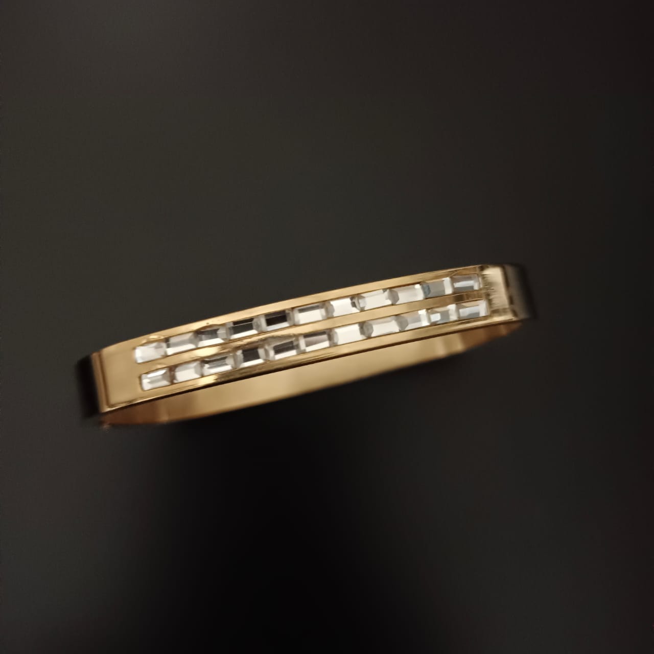 New Golden Rectangular Style Design Diamond Bracelet For Women and Girl