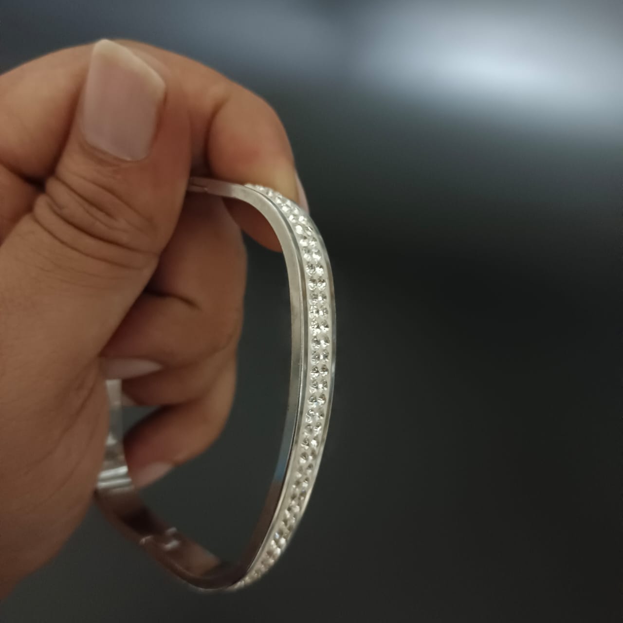 New Silver Rectangular Style Design Diamond Bracelet For Women and Girl