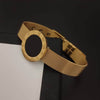 New Golden Watch Design Bracelet For Women and Girl- (Black Gold Dial) - SunglassesMart