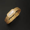 New Golden Rectangular Watch Design Bracelet For Women and Girl- (White Gold Dial) - SunglassesMart
