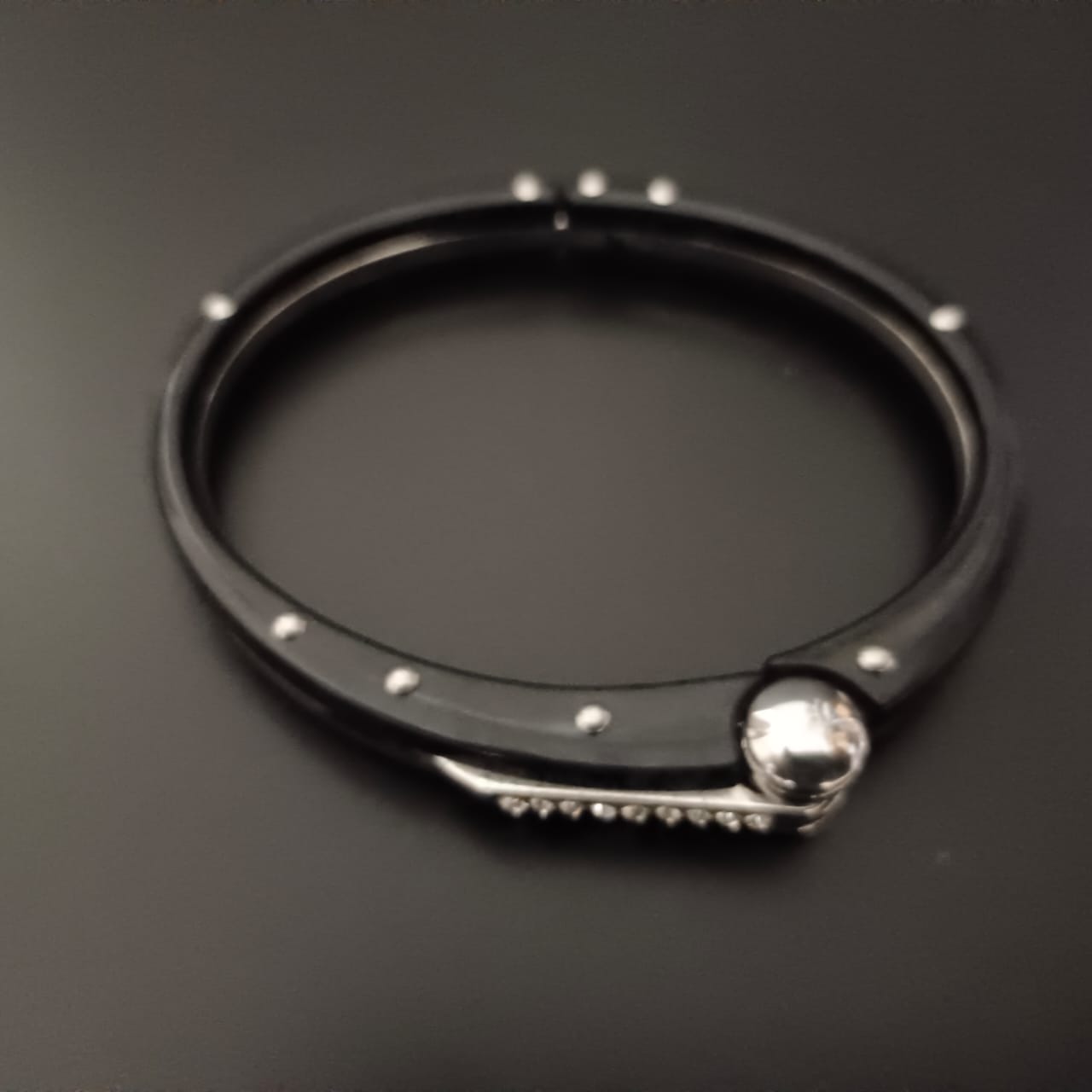 New Black Handcuff Bracelet For Men