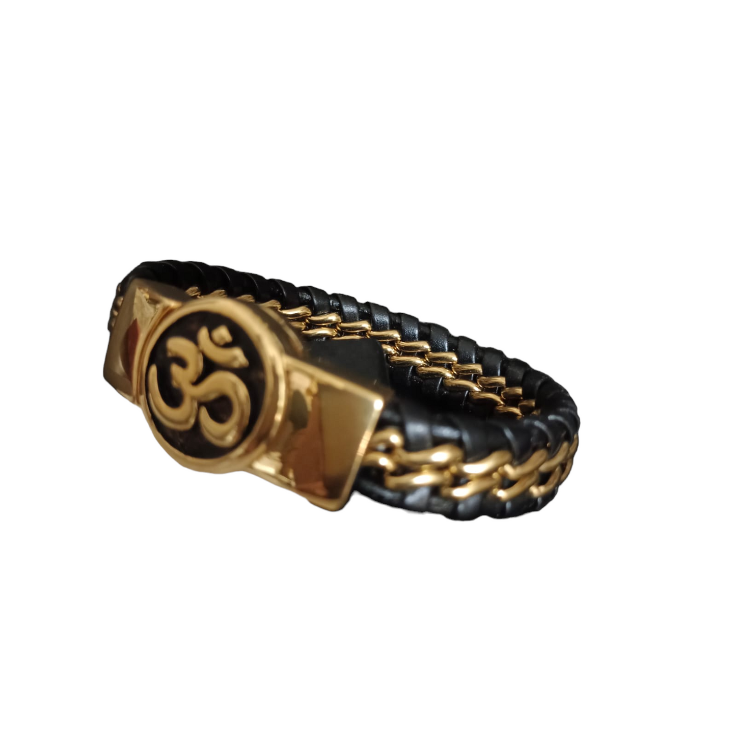 New OM Devotional Gold Bracelet For Men