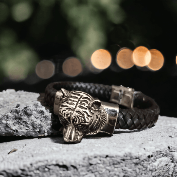 Luxury Tiger Silver Bracelet Men Women - SunglassesMart