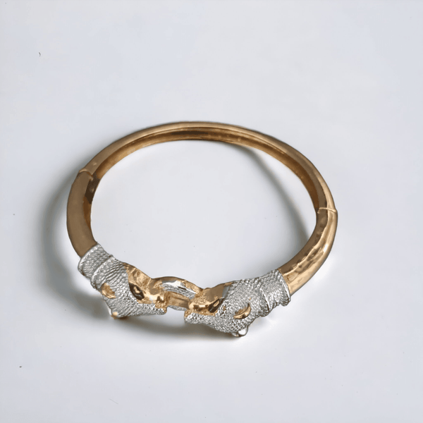 New Silver Gold Jaguar Bracelet For Men - SunglassesMart
